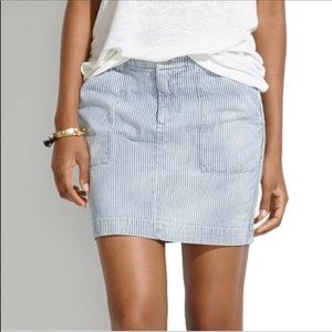 Madewell Striped Denim Skirt